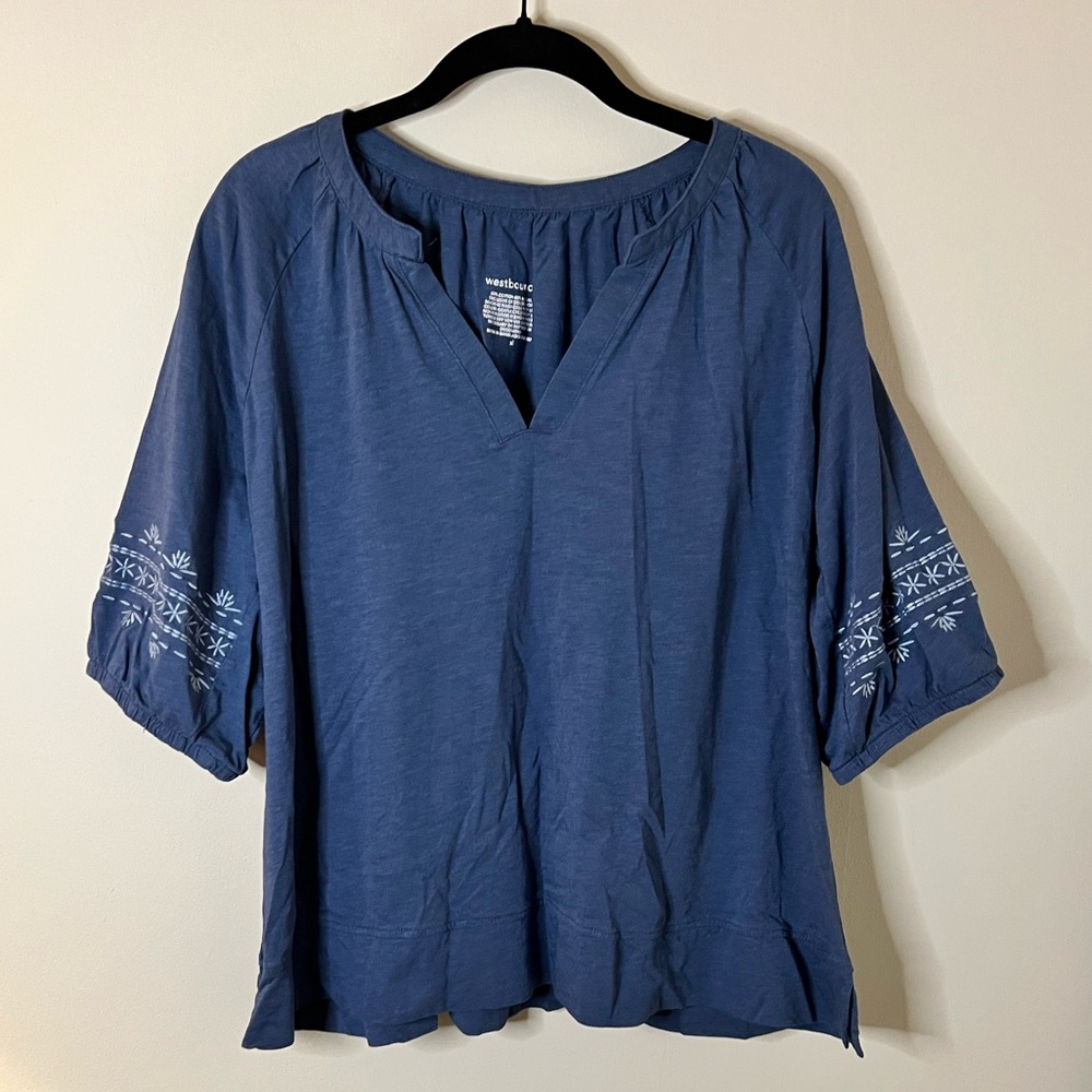 Westbound Woman’s Top Blue size 1X
